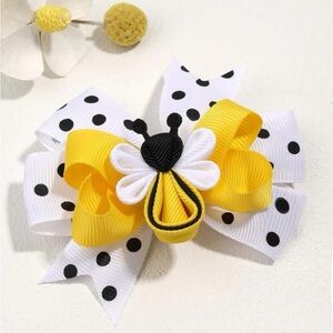 Bumblebee girls hair bow set of 2